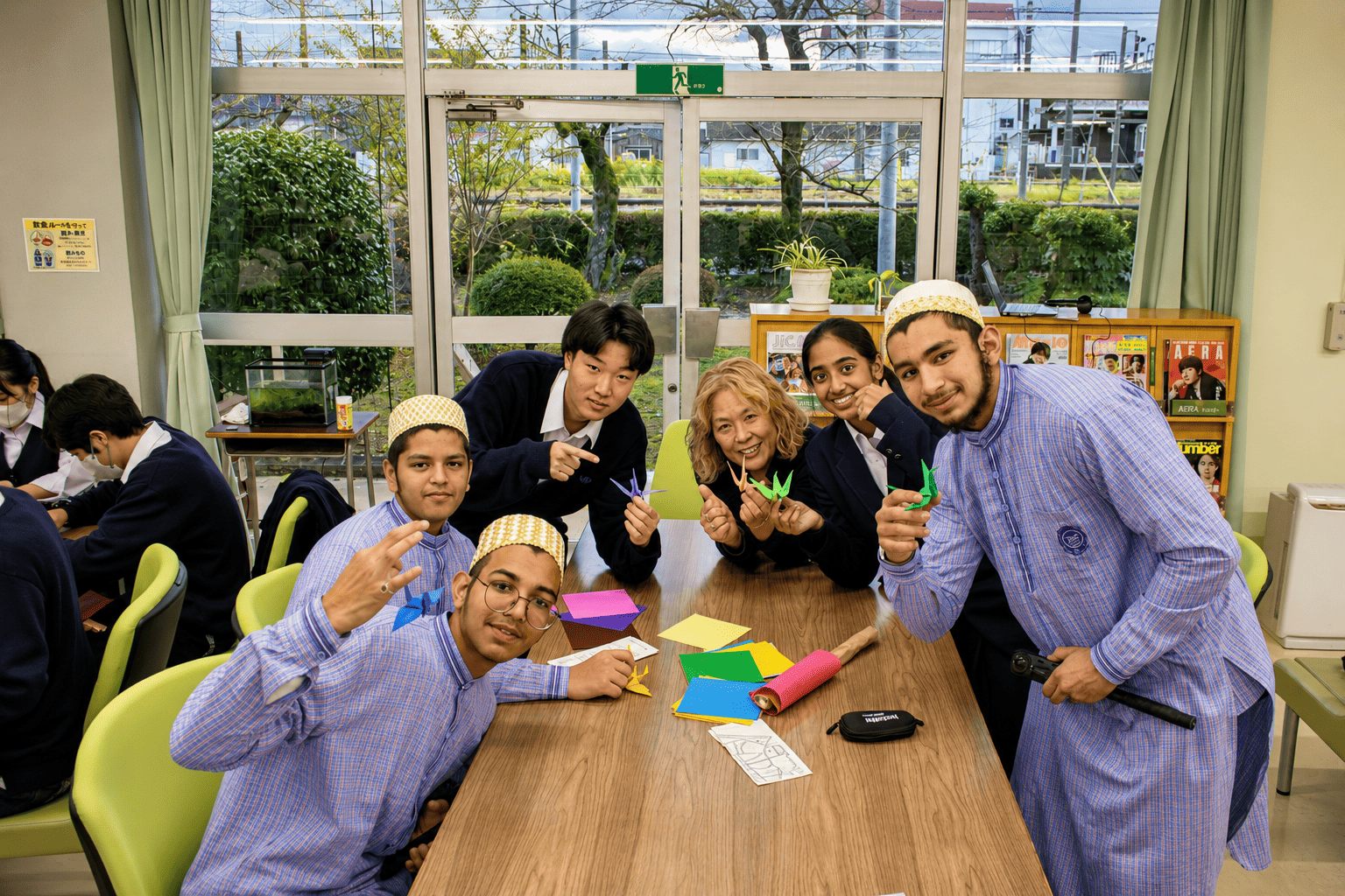 Students recording observations in a field lab
